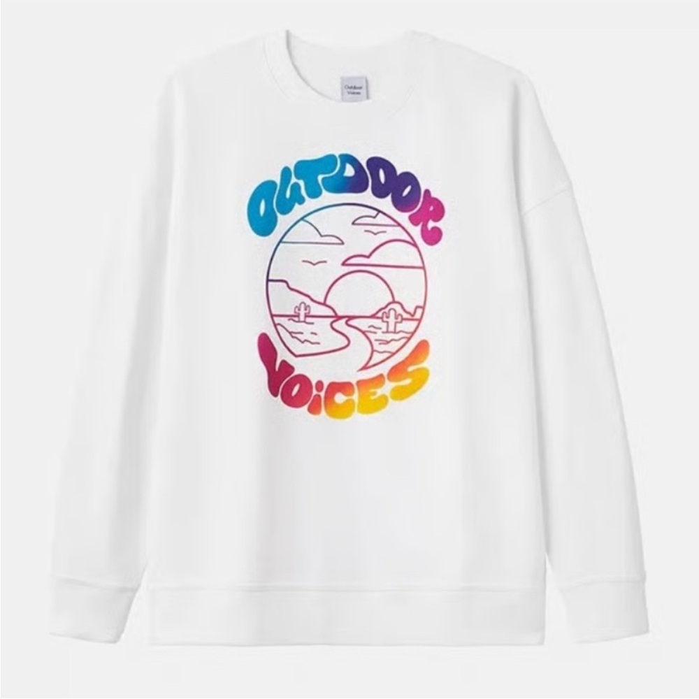 Outdoor Voices Desert Oversized Crewneck Sweatshirt Medium